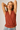 Sleeveless Crossover Blouse in Burnt Orange- Size: S/M