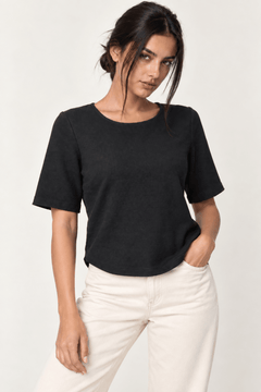Textured Top in Classic Black- Size: M/L