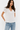 Crisp White V-Neck Blouse in Viscose- Size: M