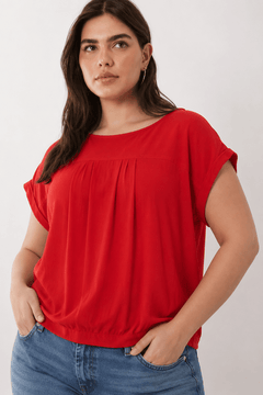 ♦︎ Red Viscose Top - Size: XXL