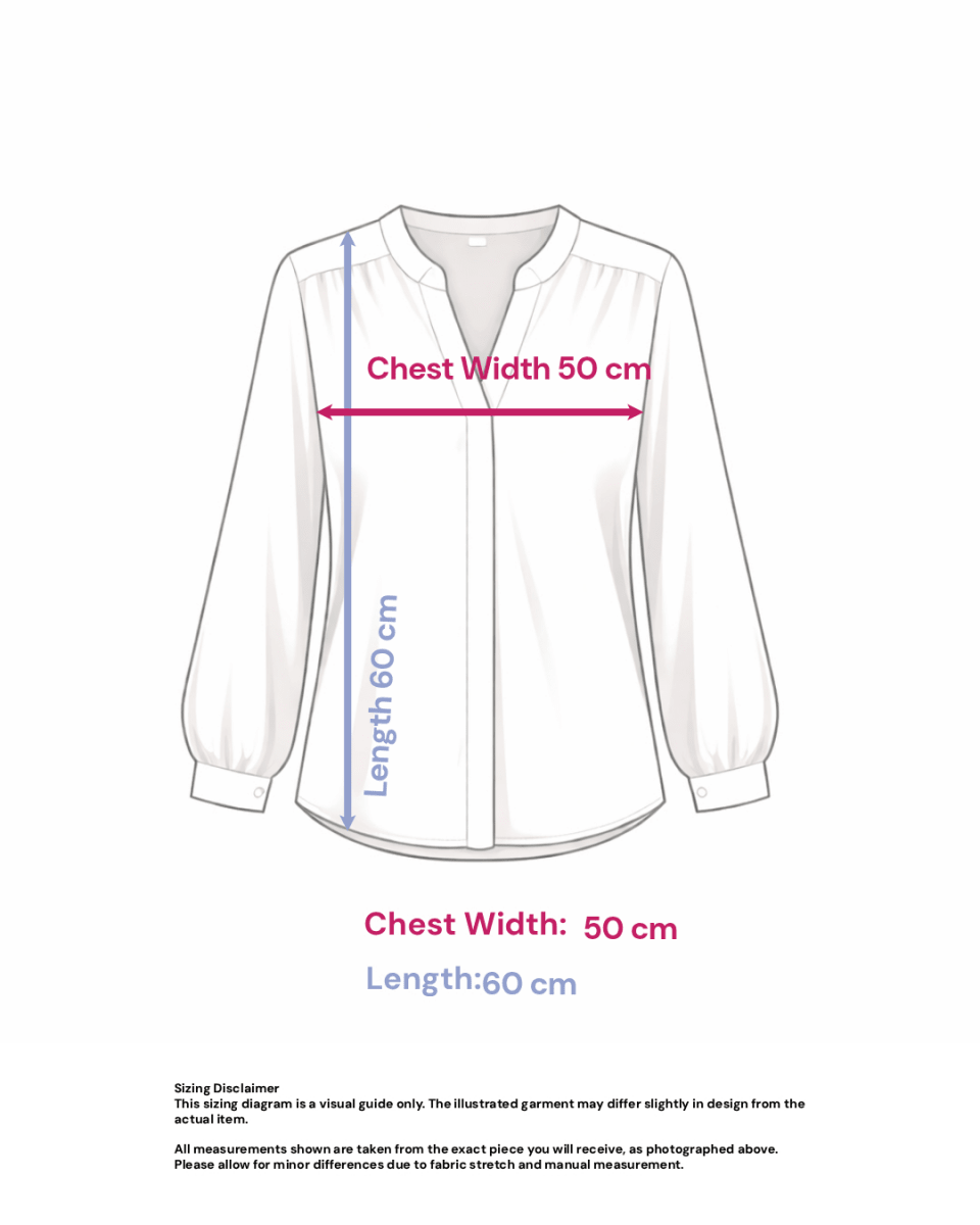 Floral Lace Blouse in Soft Cream- Size: S — measurements