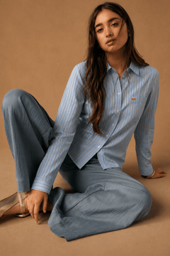 Classic Striped Shirt in Cotton- Size: M