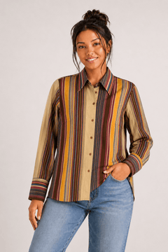 ♦︎ Colorful Striped Shirt - Size: L