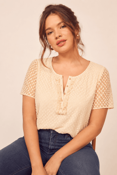 ♦︎ Cream Chiffon Blouse - Size: XXL