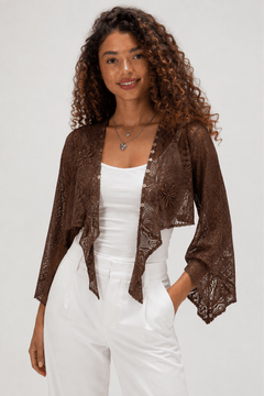 ♦︎ Cropped Lace Bolero - Size: M