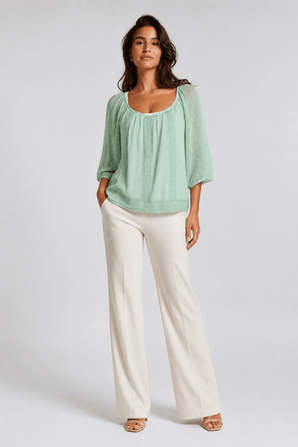 Dobby Dot Blouse in Viscose- Size: M