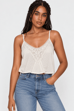 Dotted Lace Cami Top in Cotton- Size: M