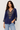 Embroidered Navy Blouse in Viscose - Size: L
