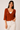 Knit Cropped Cardigan in Rust- Size: S/M