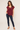 Paisley Tassel Blouse in Burgundy- Size: XL