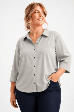 Pin-striped Cotton Blend Shirt- Size: XXXL