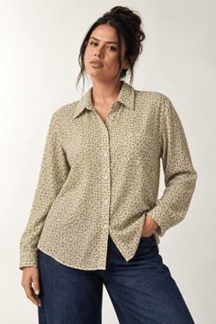 Pink Green Shirt in Cotton - Size: L/XL