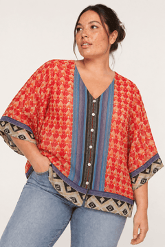 ♦︎ Red Orange Kimono - Size: XL