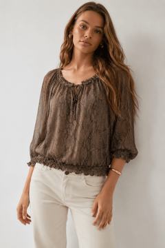 ♦︎ Silk Ruched Blouse - Size: L