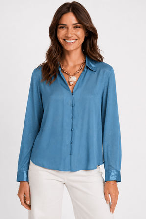 Vintage Sheer Blouse with Shimmer - Size: M/L