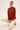 Rust Red Blouse in Pure Silk- Size: XS/S
