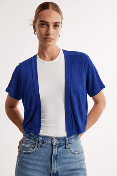 Cropped Cardigan in Viscose Blend - Size: M/L