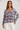 Floral Plaid Blouse in Pure Cotton- Size: L