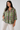 Madras Plaid Ruffle Front Blouse in Cotton - Size: XL