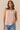 Beaded Collar Blouse in Peach- Size: M