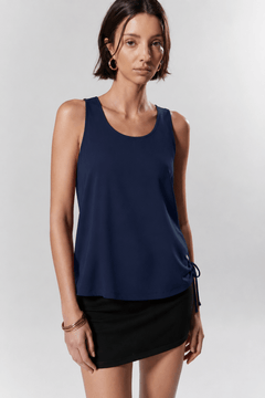 ♦︎ Navy Seevleless Blouse - Size: S