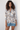 Boho Floral Blouse/Tunic with Teal Blue Border - Size: M