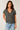 Floral Sheer Blouse in Muted Green - Size: M