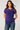 Ruffled Sheer Blouse in Purple- Size: M