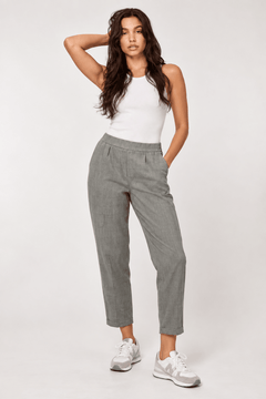 Light Grey Checkered Pants - Size: L
