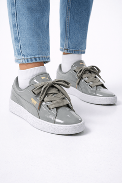 Puma Basket Heart Patent Sneakers- Size: 40
