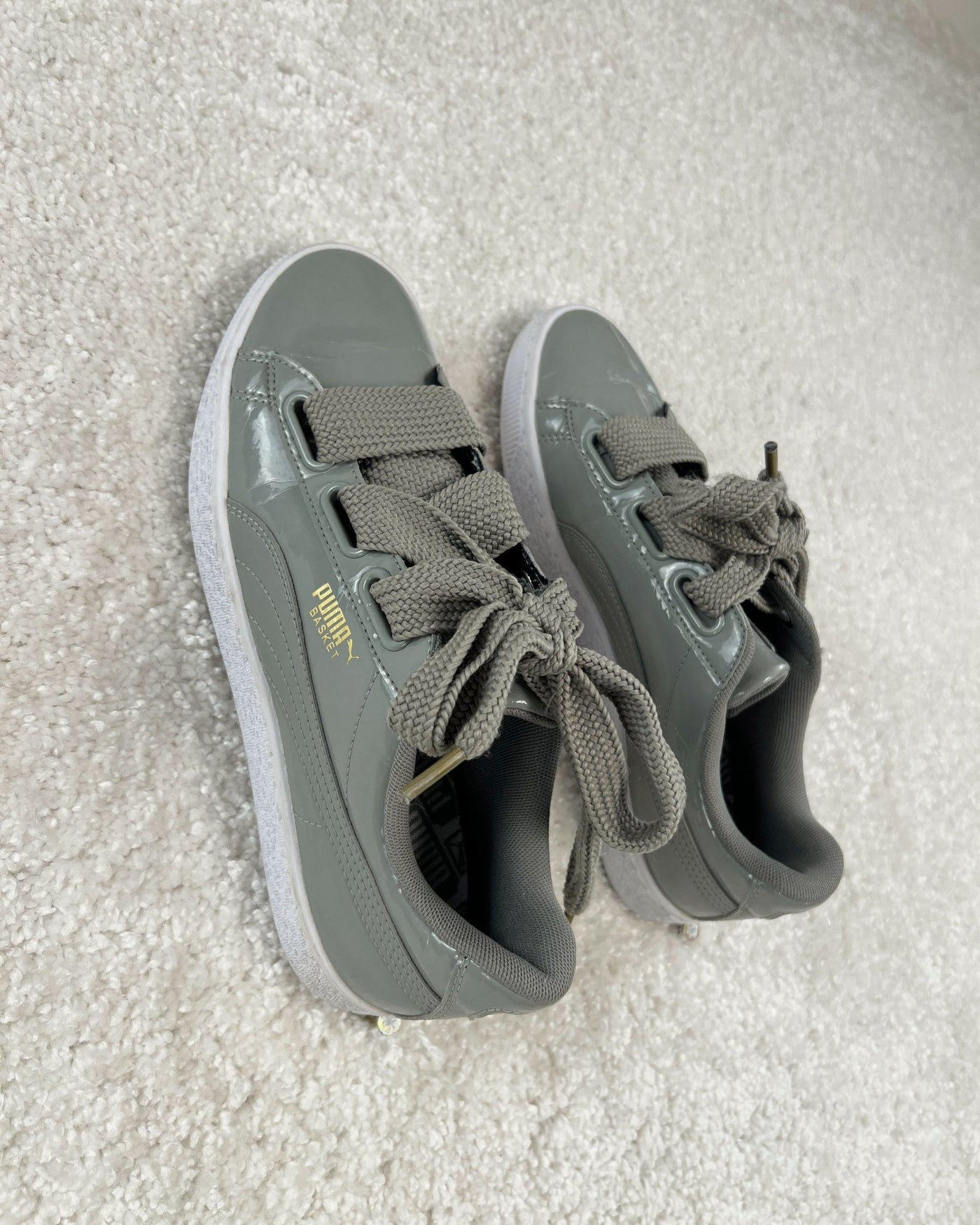 Puma Basket Heart Patent Sneakers- Size: 40 — measurements