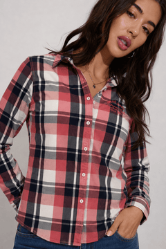 Slogan-back Shirt in All Cotton- Size: L