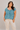 Teal Tassel Blouse in Viscose- Size: XL/XXL