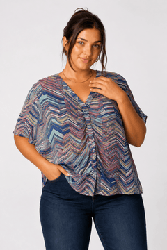 ♦︎ Multicolor Striped Blouse - Size: XL