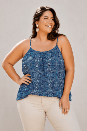 Paisley Pattern Cami Top- Size: XXL
