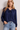 Navy Polka Dot Tie-Front Blouse - Size: S