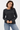 Sparkly Long Sleeve Knit Top in Black- Size: XL