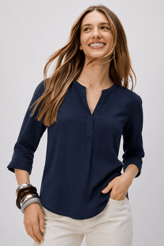 Classic Blouse in Soft Rayon Blend- Size: S