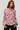 Rose Print Cotton Shirt in Grades of Pink- Size: S