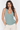 Shimmery V-Neck Knit Top in Mint - Size: S