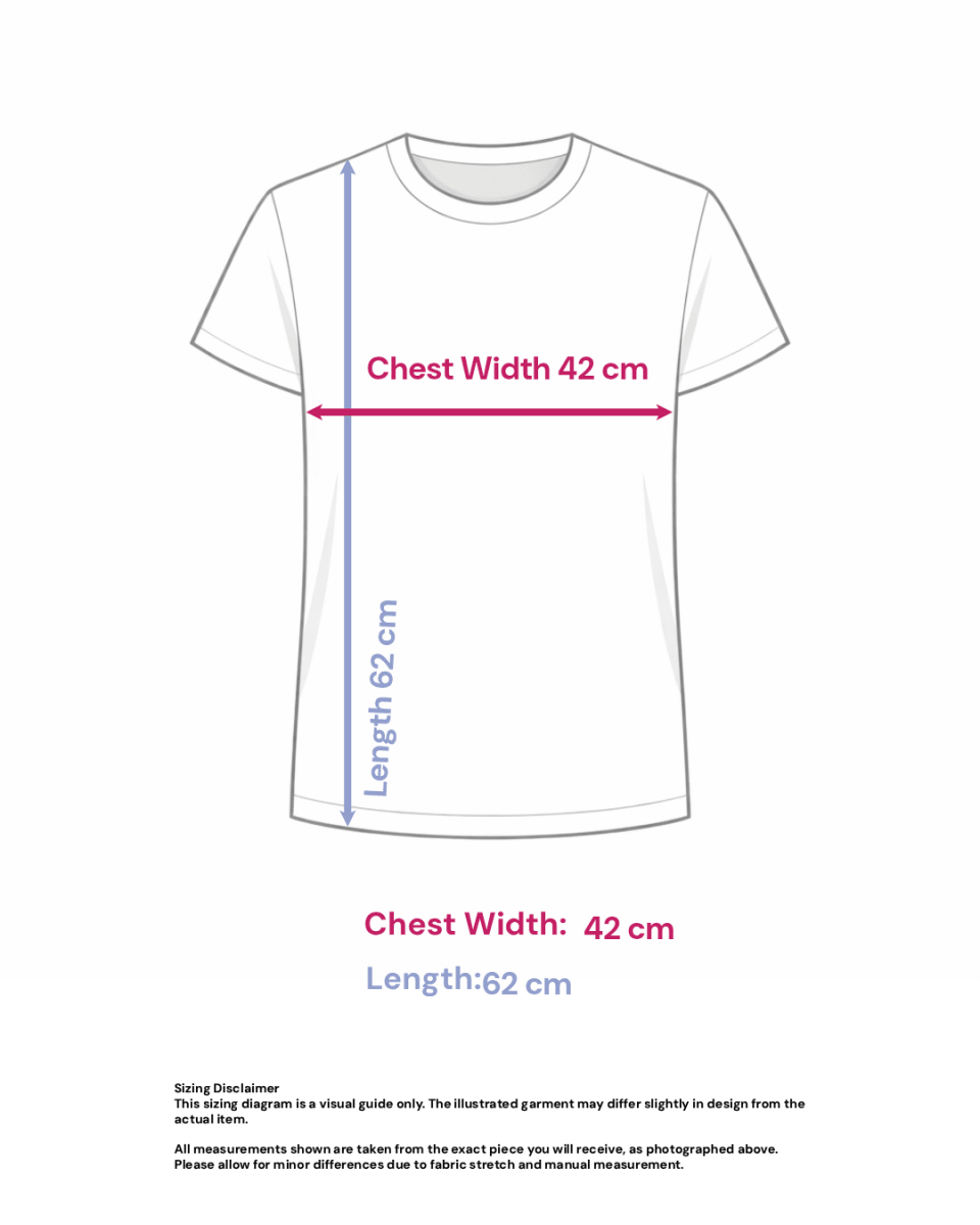 100% Cotton Tee with Bold Strips- Size: XS/S — measurements