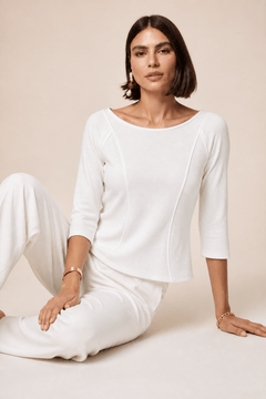 Boatneck Structured Blouse- Size: M