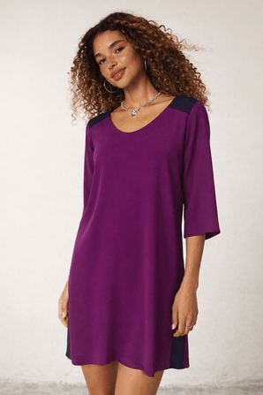 Veronica Maine Purple Dress - Size: M