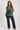 Embellished V-Neck Blouse in Teal- Size: XL