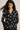 Feather Print Blouse -in Black and White- Size: L