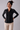 Frilly Black Button-Up Blouse - Size: XS