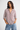 Soft Cotton Shirt in Burgundy and Ivory - Size: M