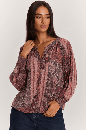Viscose Blouse with Pink Tones - Size: S/M