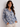 Blue and White Sheer Blouse - Size: M