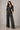 Button-Front Jumpsuit with White Flowers - Size: M